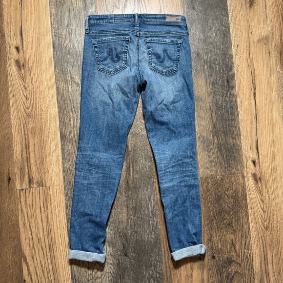AG Adriano Goldschmied Stilt Roll Up Cigarette Distressed Skinny Jeans Size 25 - Picture 4 of 5